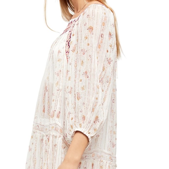 Free People Boho Tunic Dress, Ivory Dance Magic, Size S New w/Tag Retail $148.00 - Picture 7 of 10